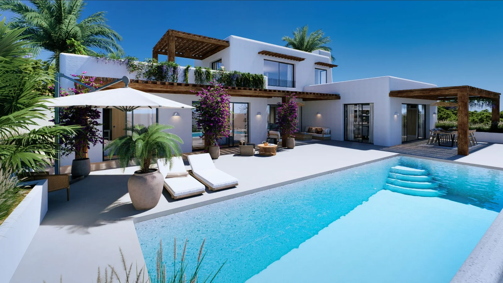 Mediterrane Luxusvilla im Ibiza-Stil mit Meerblick in Benissa Buenavista - View 3