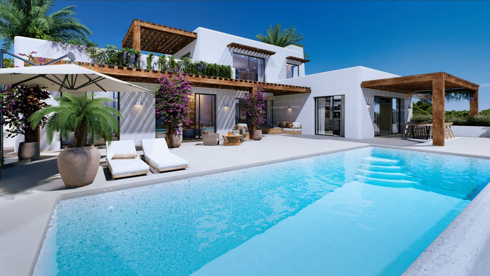 Mediterrane Luxusvilla im Ibiza-Stil mit Meerblick in Benissa Buenavista - Main